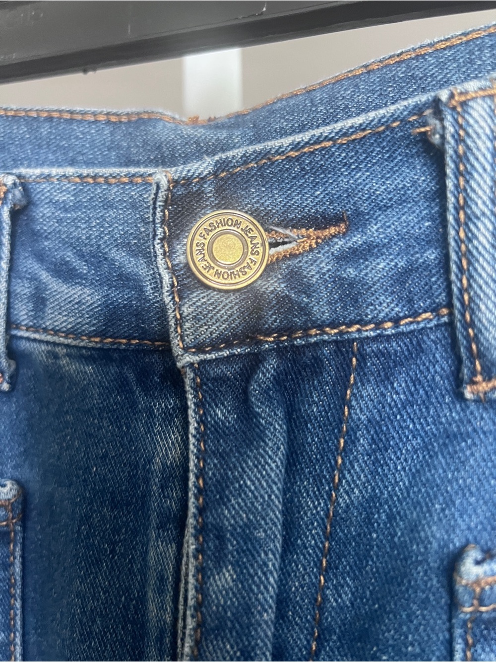 High Rise Faded Patch Pockets Barrel Jeans Lightweight Unbranded Blue SZ 4 - Picture 5 of 6